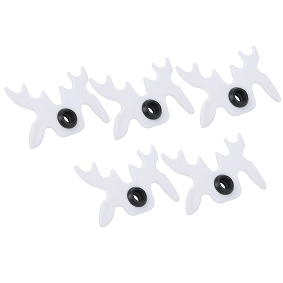 Riousery 5PCS Snooker Billiards Cues Rack Pool Cues Stick Pole Rod Holder Billiards Accessory, White Color (3.94 inches / 10 cm Length) - Premium Moosehead Bridge Head Replacements [cite: 6]