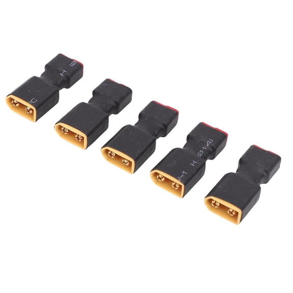 Riousery 5PCS T Plug to XT60 Adapter Sturdy PC Tight Connection RC Battery Conversion Connector for Toy Vehicles Replacement Parts High Performance Durable Material (3.94 inches / 10 cm)
