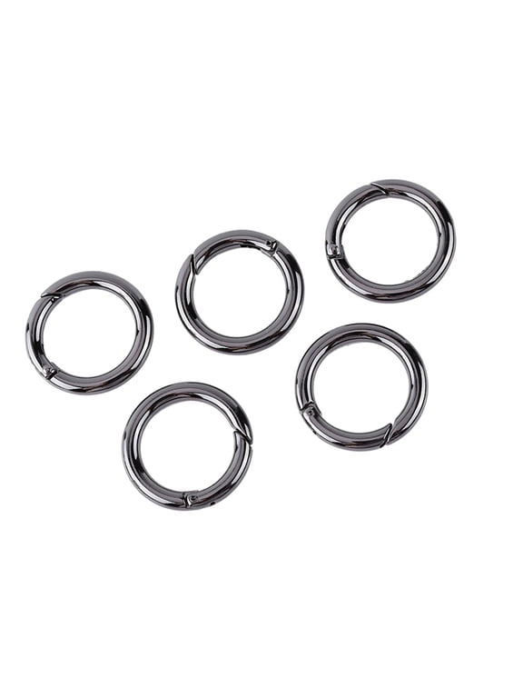5PCS Zinc Alloy Round Carabiner Spring Snap Clips Hook Keychain Keyring Buckle, 1.06 inches / 2.7 cm