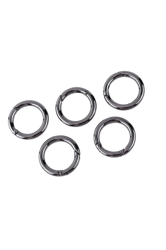 5PCS Zinc Alloy Round Carabiner Spring Snap Clips Hook Keychain Keyring Buckle, 1.06 inches / 2.7 cm