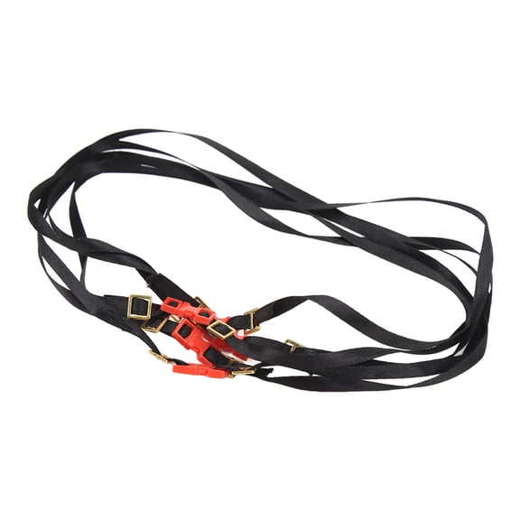 Riousery 5Pcs 1/10 Scale RC Tie Down Straps Sturdy Length Adjustable Luggage Rope Roof Rack Accessories For Crawler Red