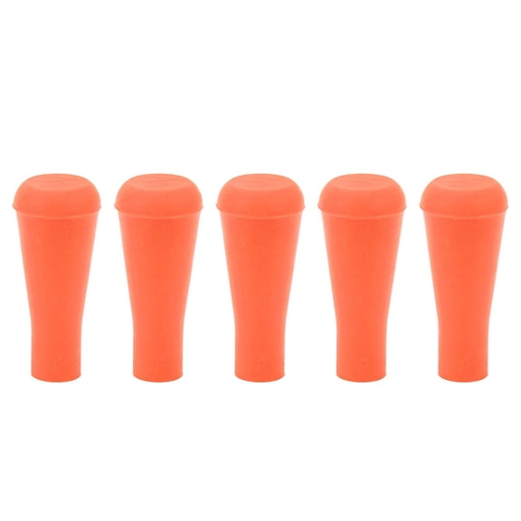Riousery 5Pcs 6mm Archery Arrow Tips Soft Rubber Arrowheads Rubber Blunt Point Broad Heads for Hunting Shooting Arrows Training Equipment Orange 5.12 inches / 13 cm