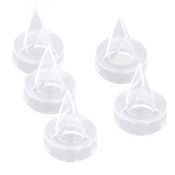 Riousery 5Pcs Duckbill Valve Replacement Kit Food Grade Silicone Baby Pump Valve Compatible Accessories, Clear (3.15 inches / 8.00 cm pack)
