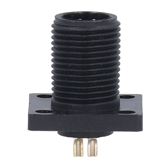 Riousery 5Pcs E7 Thread Square Flange Pin Type Aviation Connector PA66 Solder 4 Core IP67 Waterproof Electrical Cable Connector