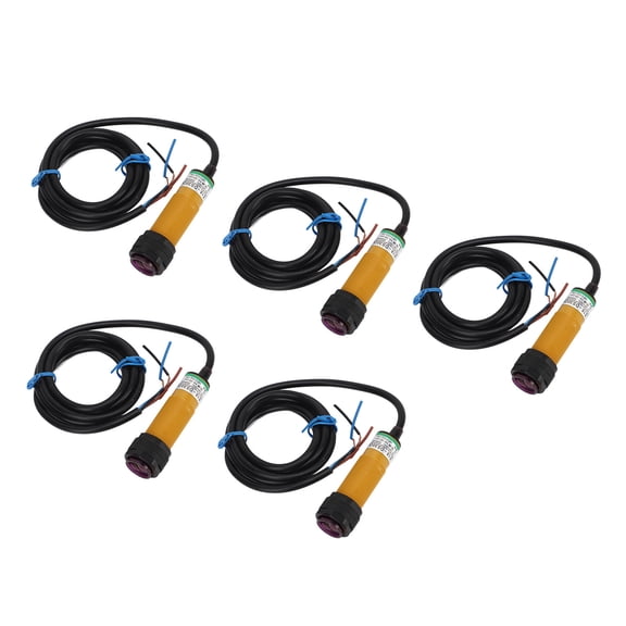 Riousery 5Pcs Infrared Photoelectric Switch Sensor E18-DS30C4 for Smart Robot, 10-36V DC, 8.66 inches / 22 cm Proximity Switch