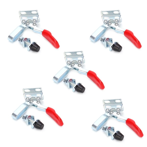 Riousery 5Pcs Toggle Fixture Horizontal Quick Release Hold Down Clamp GH-201-L Woodworking Tool, 27kg / 59.5 lbs Force, 3.54 inches / 9 cm