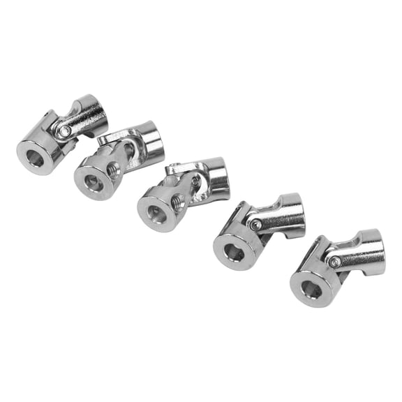 Riousery 5mm Universal Joint Coupler 45 Steel Motor Shaft Coupling Connector Heavy Duty Dual Section Metallic Adapter Set for RC Model Car and Toy Remote Control Ships, 5 Pieces (0.9in / 23.5mm)