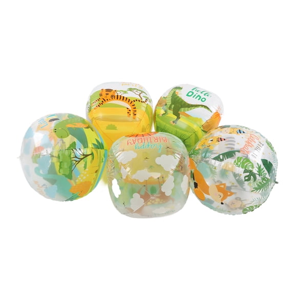 Riousery 5pcs 22in 4D Animal Print Balloons Reusable PP Safari Party Balloons Automatic Sealing Multiple Patterns