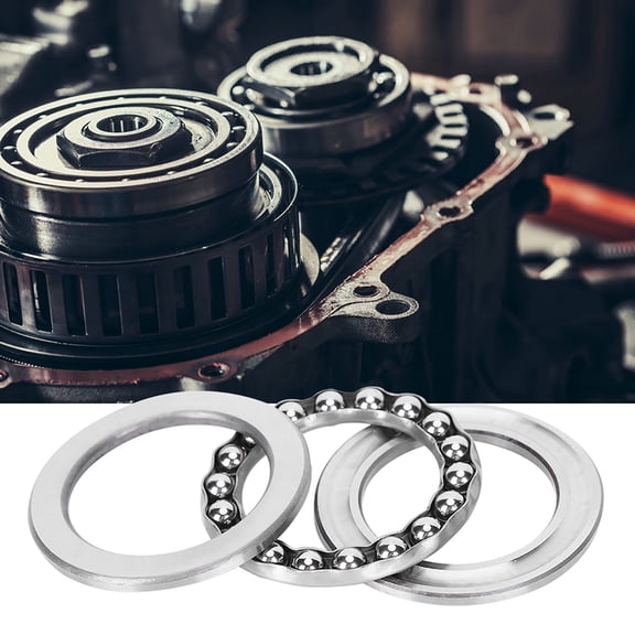 Riousery 5pcs 51107 Plane Axial Ball Thrust Bearing Precise Low Noise Industrial Hardware Accessory Set, Inner Dia 35mm (1.4 in) / Outer Dia 52mm (2 in), High Precision Bearing Steel 2RS Seal