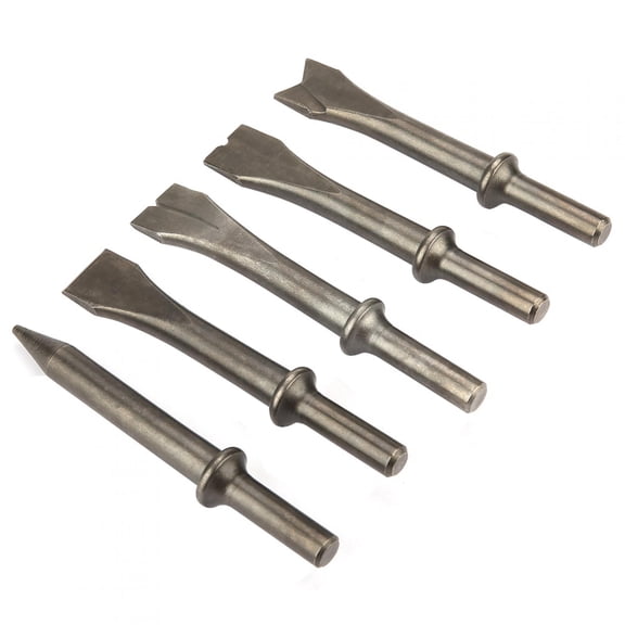 Riousery 5pcs Air Hammer Chisel Set Pneumatic Hammer Bit Set for 150/190/250 Air Hammer (4.9 inches / 125 mm)[cite: 1]