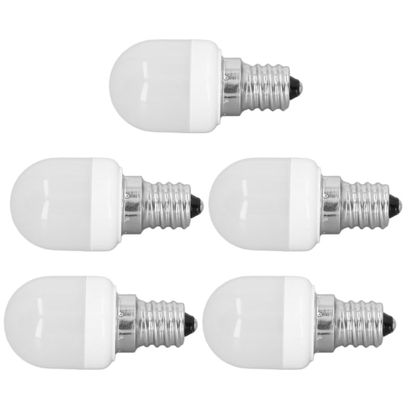 Riousery 5pcs E12 Thread LED Light Bulbs 1.5W (15W Equivalent) 75LM Soft White Light 3000K for Desk Ceiling Fan Wall Lamp AC220V