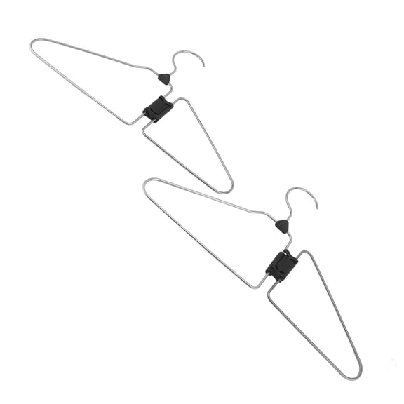 Riousery 5pcs Foldable Clothes Hanger Stainless Steel Multifunctional Anti Slip Foldable Garment Hangers Portable Space Saving for Home Travel 10.63 inches / 27 cm