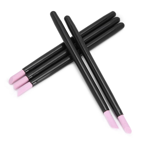Riousery 5pcs Nail Art Quartz Stone Polishing Pen Exfoliating Cuticle Pusher Manicure Grinding Rod, 5.3 inches / 13.5 cm