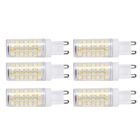 Riousery 6-Pack 9W G9 LED Light Bulbs 90LED Dimmable Soft Warm White Equivalent to 60W Halogen for Chandelier Ceiling Wall Lighting Energy Saving Bright Replacement Bulbs (2.6 inches / 6.5 cm Height)