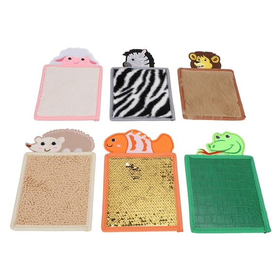 Riousery 6-Piece Kids Sensory Mini Play Mat Set, Textured Autism Sensory Toys for Home and Classroom, Washable Floor Tiles, 9.84 inches / 25 cm