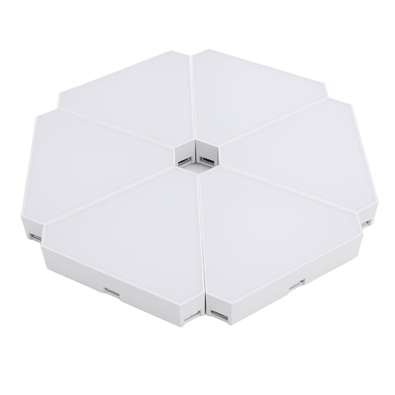 Riousery 6 Sets Triangle Wall Light 16 Million Colors Music Sync Bluetooth APP Remote Control RGB LED Light Panel (8.66 inches / 22 cm)