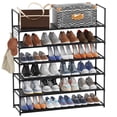 thumbnail image 1 of Riousery Shoe Rack Organizer, 6-Tier Stackable, Black Nonwoven Fabric, 38.4 inch, Holds up to 35 Pairs, 1 of 7