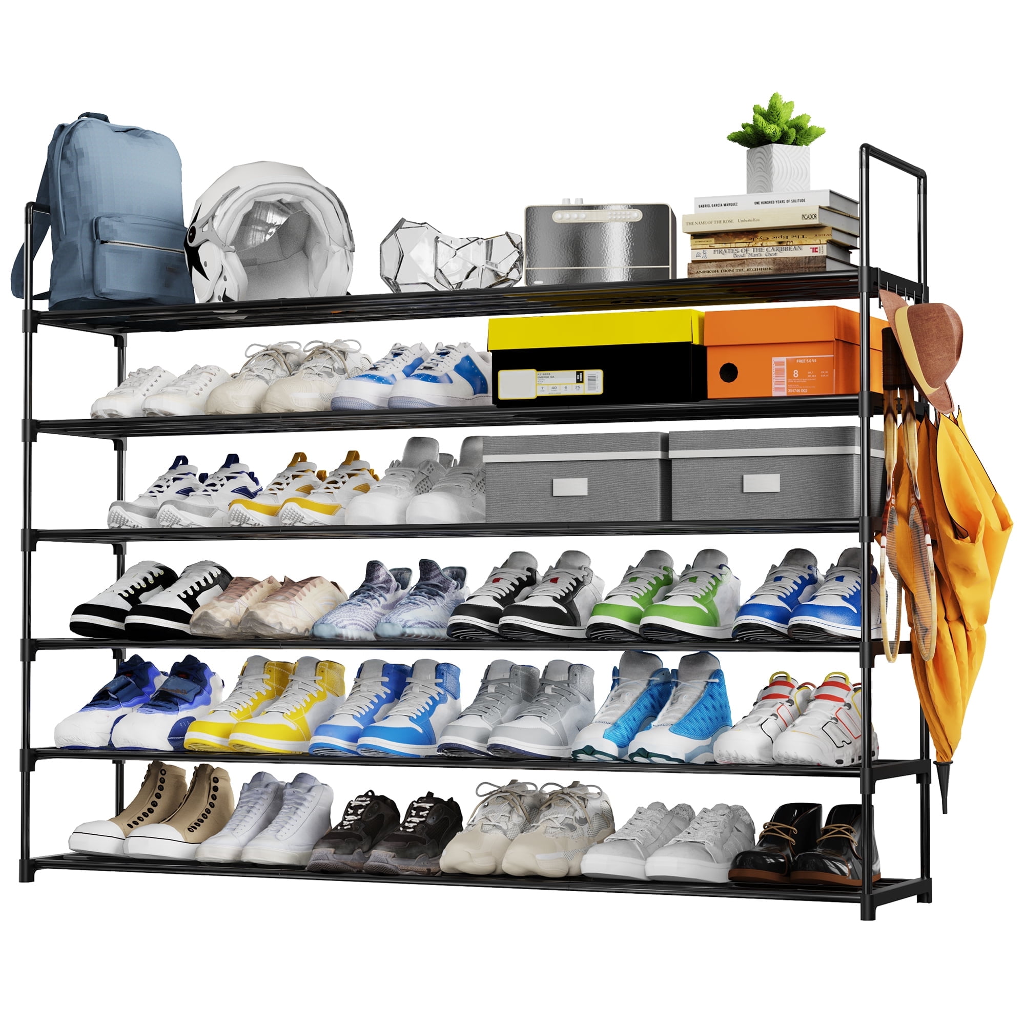 Riousery Shoe Rack 6 Tiers Shoe Storage Organizer for  display picture 2