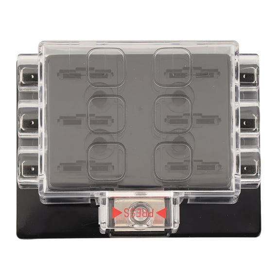 Riousery 6 Way Blade Fuse Block ATC ATO for Marine Boat Auto RV Car Trailer 12-36VDC (3.54 in / 9 cm)[cite: 1]