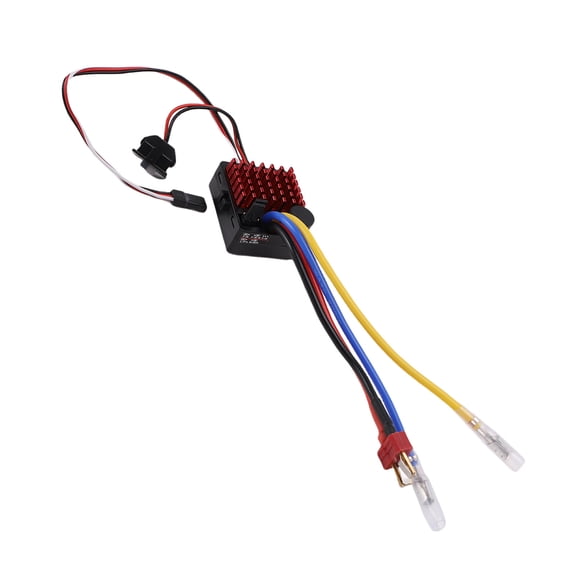 Riousery 60A Brushed Electronic Speed Controller Waterproof ESC for RC Car Boat Tank Models 540 550 750 Motor Compatible 6V/3A BEC Output T-Plug