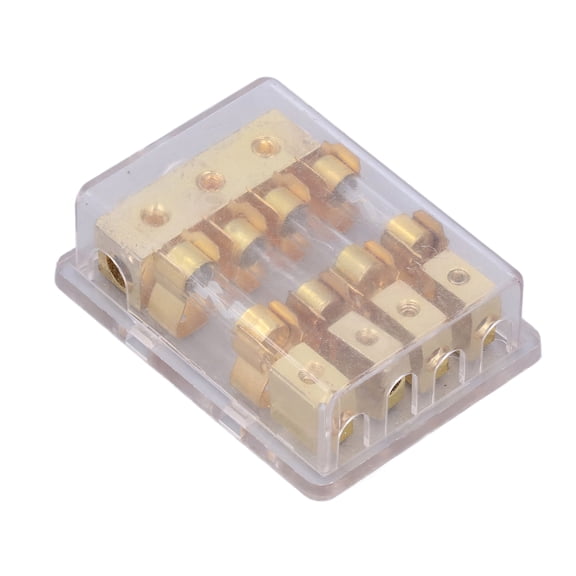 Riousery 60A Power Distribution Block 1 in 4 Out Car Audio Splitter Ground Distributor Fuse Holder for Auto Vehicle Amp Amplifier (5.12 inches / 13 cm)
