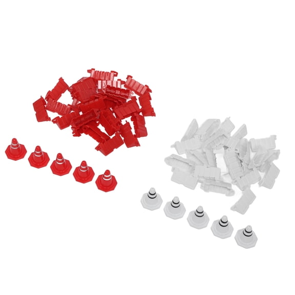 Riousery 60pcs RC Car Racing Road Barrier Plastic Portable 10pcs RC Racing Traffic Road Cones for Drifting Track Training and Display Settings