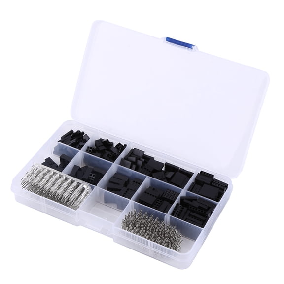 Riousery 610Pcs 2.54mm Housing Connector Kit Female Male Terminal Jumper Wire Crimp Pin
