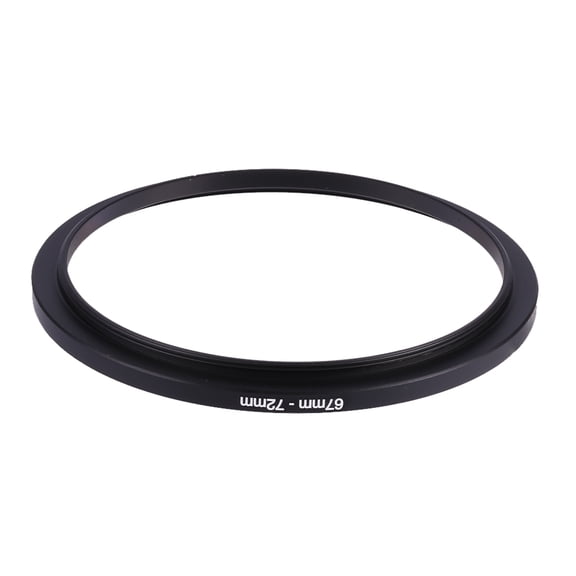 Riousery 67mm to 72mm DSLR SLR Camera Lens Filter Step Up Ring Adapter Black Photography Accessory
