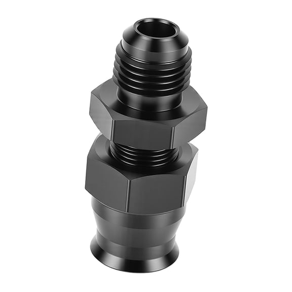 Riousery 6AN Male Flare to 5/16in Hardline Compression Fitting Adapter Aluminum Anodized Black for Cars Racing Cars