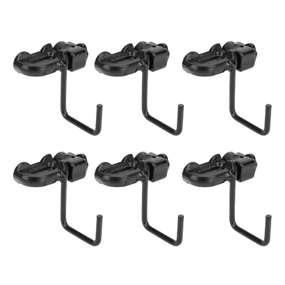 Riousery 6PCS L Track Hook Double Stud Tie Down Fitting Carbon Steel for Truck Bed Trailer Cargo Control Pickup RV ATV, 9.45x6.69x2.76 in / 24x17x7 cm
