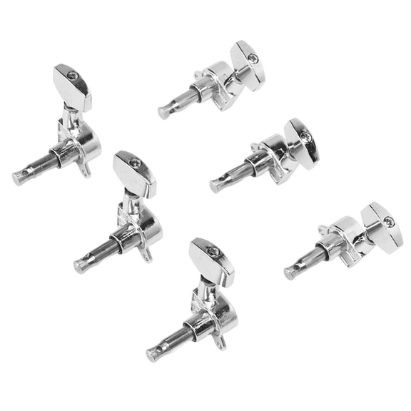 Riousery 6PCS Metal Guitar Tuning Pegs Replacement Fully Enclosed String Machine Heads 3 Left 3 Right (3.54 inches / 9 cm)