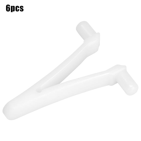 Riousery 6PCS Pool Supply Butterfly V Clip Replacement Part for Swimming Pool Spa Brush, Leaf Rake, Leaf Skimmer Net, and Vacuum Head Attachment, Durable Resin, White, 2.1 inches / 5.3 cm