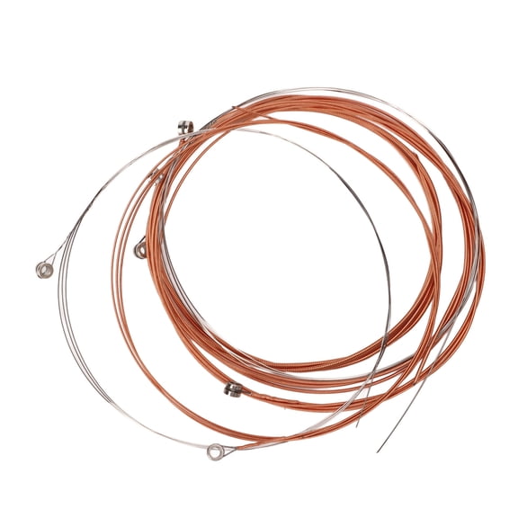 Riousery 6Pcs Acoustic Guitar Strings Set Metal Replacement Accessories for Beginners Players Musicians, High-Quality Musical Instrument Parts, Durable Material (11 inches / 27.9 cm) Perfect Fit