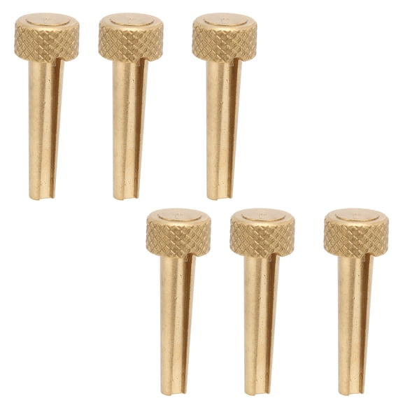 Riousery 6Pcs Golden Yellow Copper Acoustic Folk Guitar Bridge Pins Strings Pegs Nails Practice Performance Replacement Parts For Musicians (7 inches / 17.78 cm)[cite: 1]