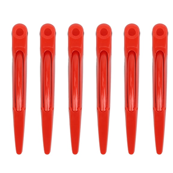 Riousery 6Pcs Hair Clips for Sectioning Styling Prevent Slip Multifunction Professional Salon Hair Sectioning Clips for Long Short Hair Care Accessories Red (6.3 inches / 16 cm)