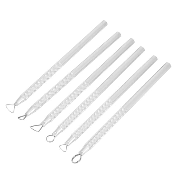 Riousery 6Pcs/Set Aluminium Alloy Engraving Carving Scraper Clay Pottery Sculpting Tool Set