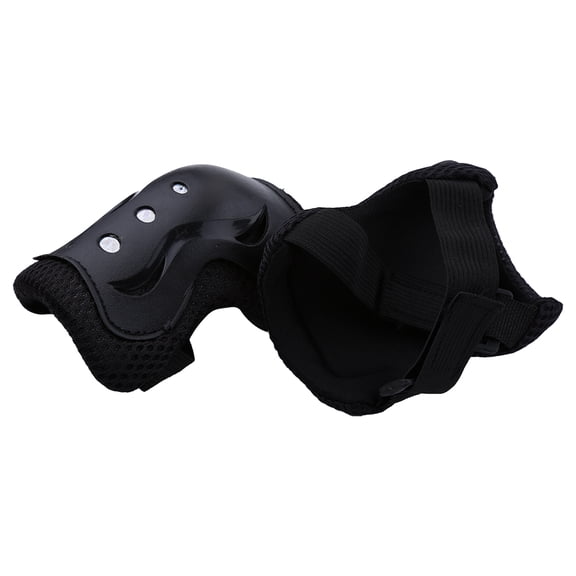 Riousery 6pcs/set Knee Support Pads Elbow Protectors Wrist Guards For Children Outdoor Sports Cycling Roller Skating Protective Gear Set (Black) - 9.45 inches / 24.00 cm