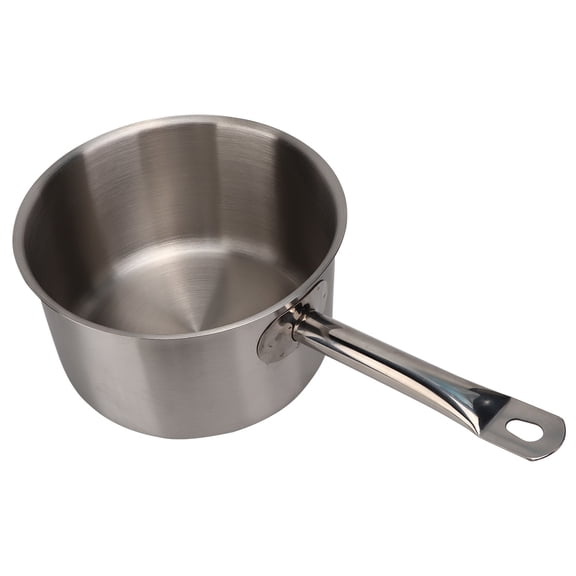 Riousery 7.9 Inches / 20 cm Stainless Steel Single Handle Saucepan with Lid Composite Bottom Cooking Pot for Soup Stew Induction Electric Gas Stove Kitchen Cookware Silver