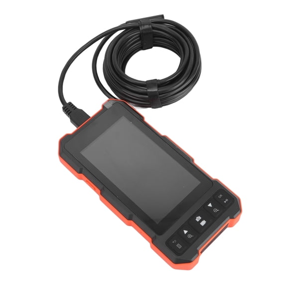Riousery 7.9mm Dual Lens Industrial Endoscope Camera with 4.5in IPS Screen IP67 Waterproof Inspection Borescope 16.4ft/5m Cable 3000mAh Built-in Battery for Auto Repair Plumbing Drain