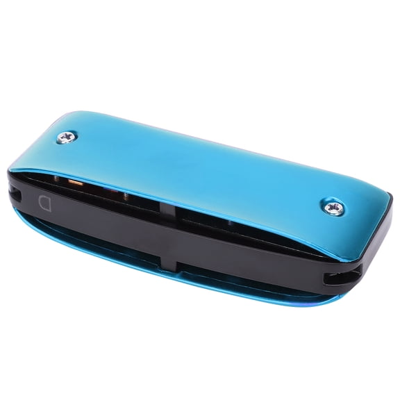Riousery 7-Hole Mini Blues Harmonica D Key Wind Instrument for Students Adults Beginners, Blue, 3 inches / 7.6 cm[cite: 1]