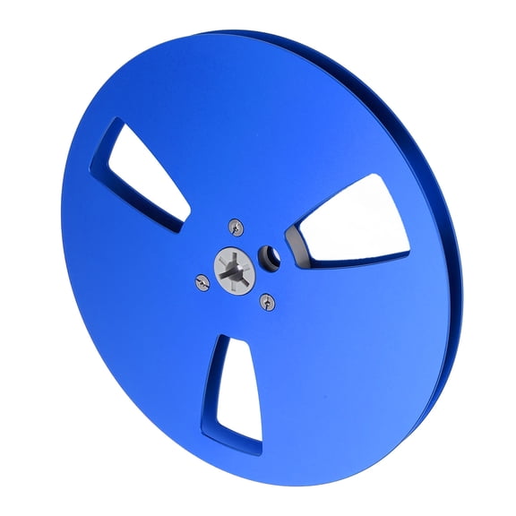 Riousery 7-Inch Open Reel Sound Tape Empty Reel Blue Aluminum Alloy 1/4 Inch Universal Tapereel Replacement Part for TEAC ReVox Studer Machine (17.78cm / 7in)