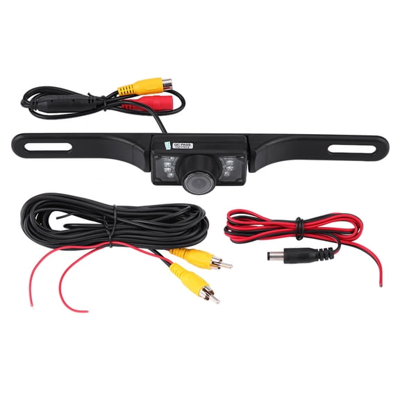 Riousery 7 LED 140 Wide Angle Car License Plate Rearview Reverse Backup Night Vision Camera Waterproof (9.8 inches / 25 cm)