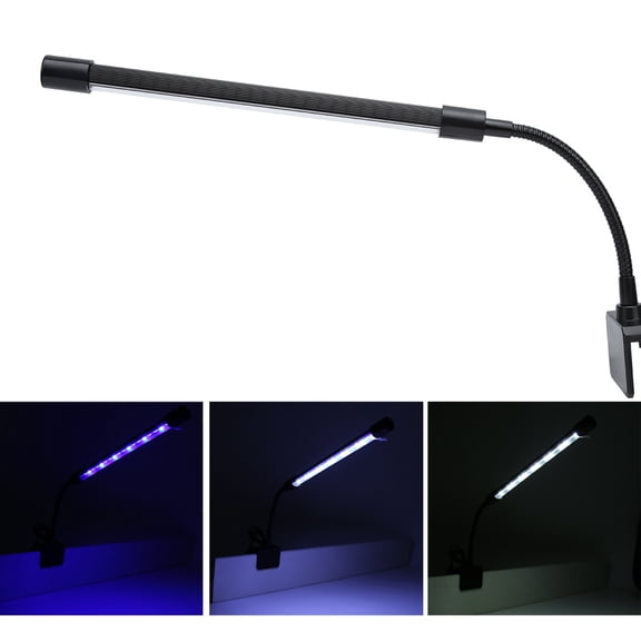 Riousery 7W LED Fish Tank Bar Light Aquarium Water Plants Dimmable Grow Lamp Clip-On Adjustable Brightness High CRI USB Powered Lighting for Healthy Aquatic Ecology