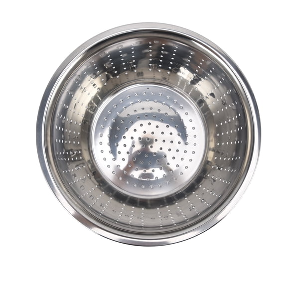 Riousery 8.66 inches / 22 cm Premium Stainless Steel Vegetable Washing Basket, Rustproof Multifunction Colander Strainer for Kitchen Fruit Prep, Heavy Duty Household Washing Bowl, Silver