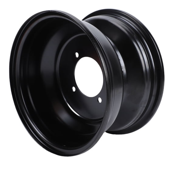Riousery 8 Inches / 20.3 cm ATV Front Wheel Rim, 19x7-8 19x7.00-8 High Strength Steel Hub 4 Bolt Holes Replacement Part for Go Kart Quad Dirt Bike Buggy Ride On Mower Black