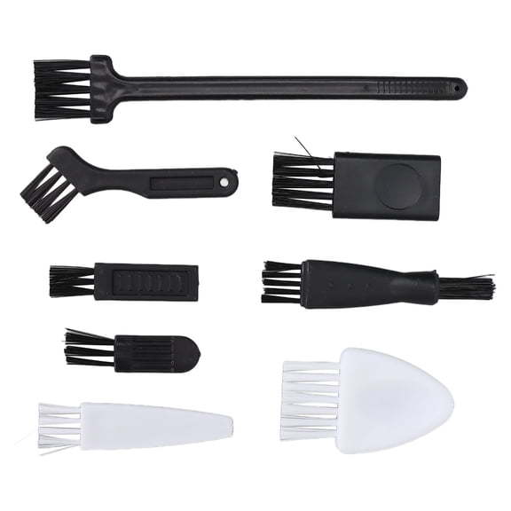 Riousery 8-Pack Electric Shaver Cleaning Brush Set Multipurpose Nylon Bristle Razor Sweeper for Home Appliances Keyboards Computers and Gun Care (11.0 inches / 27.9 cm Length) Premium Cleaning Kit