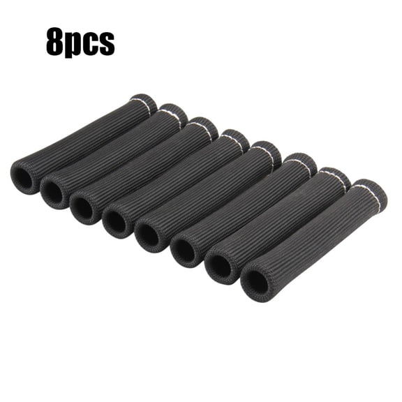 Riousery 8 Pcs Universal Car Spark Plug Wire Boot Heat Shield Protector Cover, 2500 Degree Fiberglass Thermal Sleeve Replacement Engine Accessory (6.69 inches / 17 cm Length, 6.35 oz Weight)