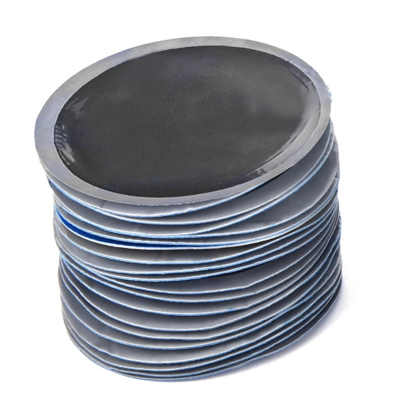 Riousery 80Pcs/Box 58mm Car Round Natural Rubber Tire Tyre Puncture Repair Cold Patch Tubeless Patches Kit Universal Fitment 2.3 Inches Auto Motorcycle Bicycle Lightweight Emergency Tool
