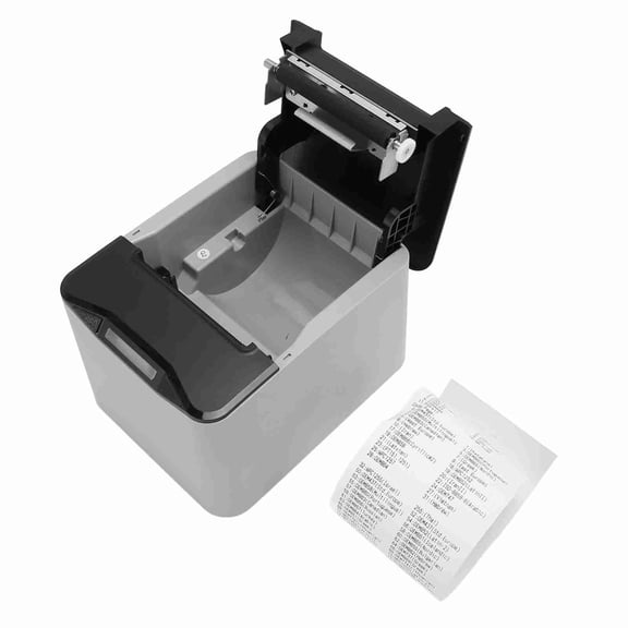 Riousery 80mm POS Thermal Receipt Printer with Automatic Cutter Bill Printer for Restaurant Kitchen 100-240V, UK Plug