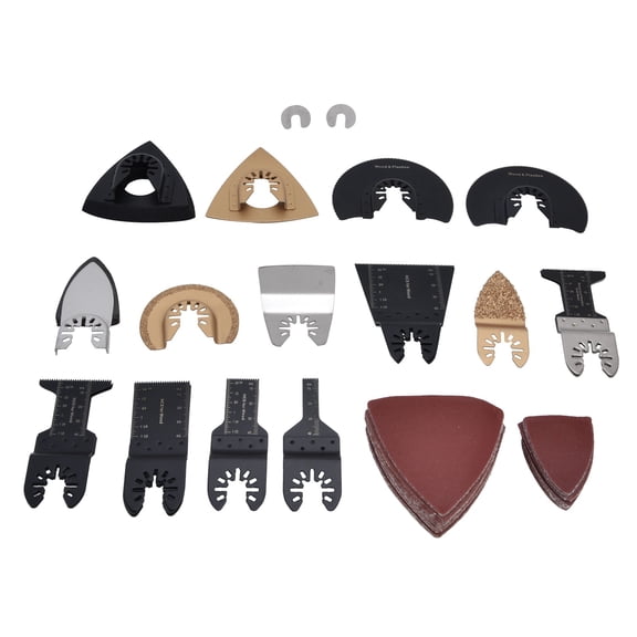 Riousery 81Pcs Oscillating Saw Blades Kit High Carbon Steel Multitool Quick Release Cutting Tool Semicircular Scraper Saws Set (6.30 inches / 16.0 cm)
